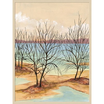 Quiet Cove II Framed Scenic Landscape Graphic Art Print