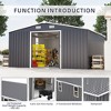 10*12ft 0.25mm color steel plate, surface protective film,Two daylight Windows, two colors can be freely selected storage sheds - 2 of 4