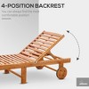 PAGED Pool Lounge Chairs Chaise Lounge Chair with Reclining Backrest All Weather Reclining Chair for Outside, Beach, Lawn - 2 of 4