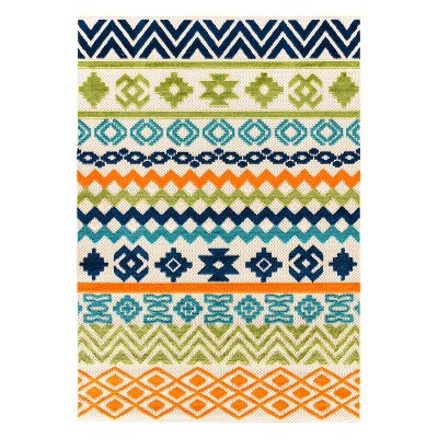 World Rug Gallery Troyes Contemporary Bohemian Indoor/Outdoor Area Rug