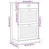 vidaXL VIGO Flip Drawer Shoe Cabinet Shoe Rack Cabinet Storage Organizer Solid Wood Pine - 4 of 4