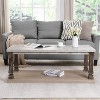 Mid-Century 2-Tier Gray Coffee Table with Storage Shelf - The Pop Home - 2 of 4