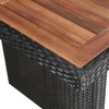 vidaXL Outdoor Dining Table Garden Patio Table Solid Wood Acacia PE Rattan - 2 of 4