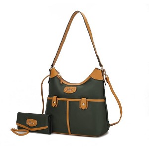 MKF Collection Harper Nylon Shoulder Hobo Bag with Matching Wallet by Mia K - 1 of 4