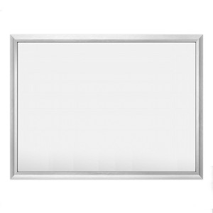 Apmir 48 in. W x 36 in. H Rectangular Diamond Shape Aluminum Alloy Frame and Tempered Glass Wall Mirror in Brushed Silver - 1 of 4