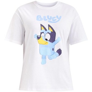 Seven Times Six Bluey T-Shirt Women's Character Sketches Design Two-Sided Tee - 1 of 4