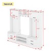 4-in-1 Hall Tree with Storage Cabinets, Drawers, Bench, 7 Hooks, Detachable MDF Entryway Coat Rack for Hallway or Mudroom - Cuddlewood - 4 of 4