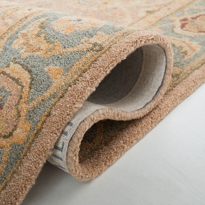 Anatolia 3' x 5' Brown and Blue Wool Tufted Rug
