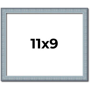 PosterPalooza | Photo Size Textured Blue Picture Frame - UV Acrylic, Foam Board Backing, Hanging Hardware - 1 of 4