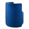 Modway Della Performance Velvet Fabric and Iron Swivel Chair in Navy - 3 of 4