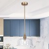 LNC Requintada 1-Light 12.4" Modern Dome Medium Pendant Lighting, Gold with Clear Glass - 2 of 4