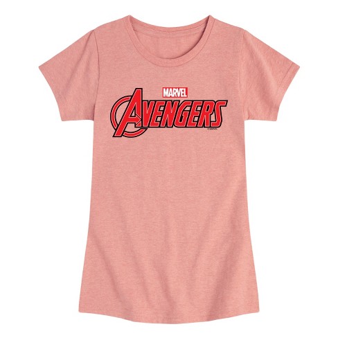 Girls' - Marvel - Avengers Logo Fitted Short Sleeve Graphic T-Shirt - image 1 of 4