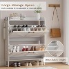 Snynuxx Shoe Cabinet Storage for Entryway, Narrow Shoe Rack Cabinet with 2 Flip Drawers, Freestanding Hidden Shoe Rack Storage Organizer - 4 of 4