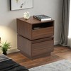 NicBex Modern Rotatable Nightstand Bedside Table with 2 Drawers for Bedroom and Living Room - 2 of 4