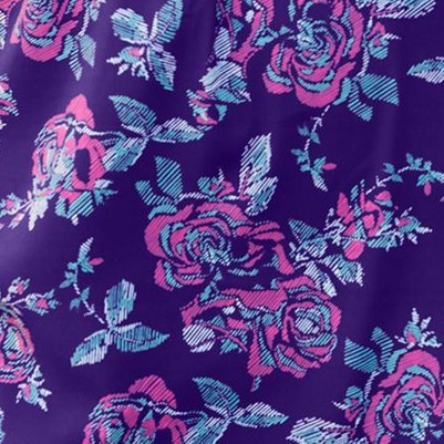 deep grape etched floral