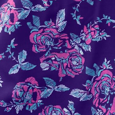 deep grape etched floral