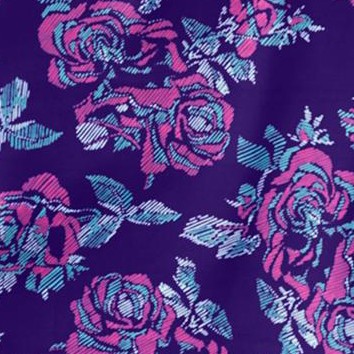 deep grape etched floral