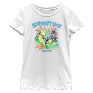 Girl's Jurassic World Springtime in the Park T-Shirt - 1 of 4