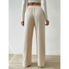 Coolmee Womens Palazzo Maxi Pants Pleated Wide Leg with Drawstring or Elastic Band Trousers - 4 of 4