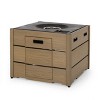 40,000 BTU Square Outdoor Fire Pit with Lightweight Concrete Top and WPC Base - 3 of 4