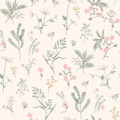 Laura Ashley Crosswell Coral Pink Wallpaper : Target