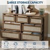 53" Rattan Dresser for Bedroom,7-Drawer Boho Chest of Drawers with Metal Handles - 2 of 4