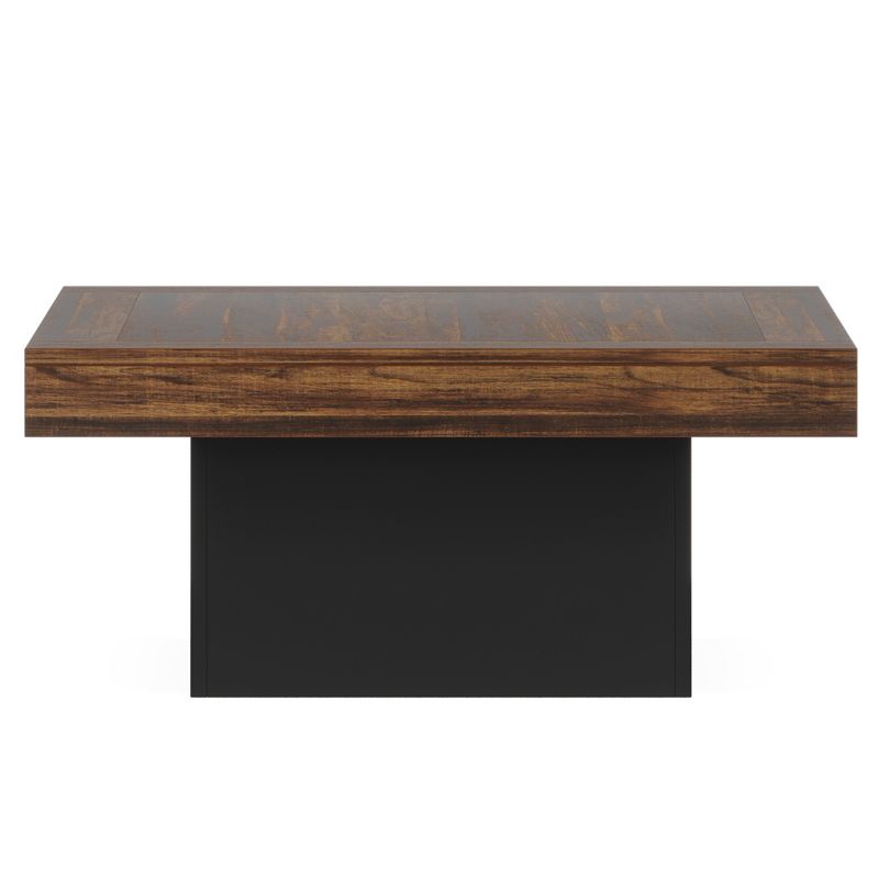 Tribesigns Farmhouse Square LED Table, Engineered Wood Coffee Table, 4 of 8