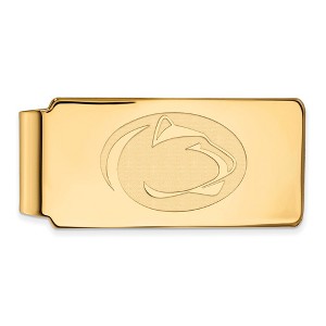 Black Bow Jewelry 14k Yellow Gold Plated Sterling Silver Penn State Nittany Lions NCAA Money Clip - 1 of 3