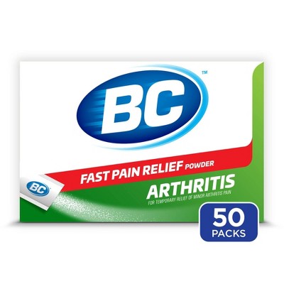 BC Arthritis Fast Pain Relief Powder - Aspirin (NSAID) & Caffeine - 50ct