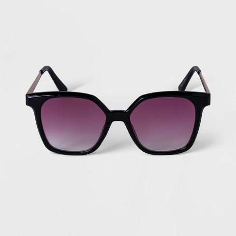 Black Ombre Lens Sporty Visor Sunglasses