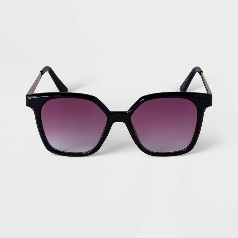 Women's Plastic and Metal Square Sunglasses - A New Day™, 1 of 3