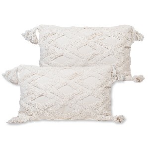 Sol Living Cotton Macrame Decorative Throw Pillows - 1 of 4