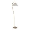 Cassis 65" Glam/Art Deco Floor Lamp in Gold Metal and White Pleated Shade by LumiSource - 4 of 4