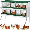 TackView Chicken Nesting Box, Hens Egg Nest Box, Metal Chicken Laying Box House with Rollout Egg Collection and Protective Lid - 2 of 4