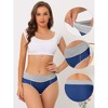 Agnes Orinda Women's Plus Size 5 Packs Mid-High Waist Solid Stretchy Comfortable Briefs - 3 of 4