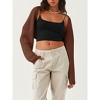 MISSKY Shurgs for Women Bolero Long Batwing Sleeve Sweaters Open Front Casual Knitted Sweaters - 2 of 4
