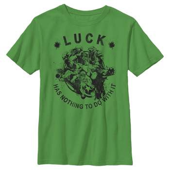 Boy's Marvel Avengers St. Patrick's Day Luck has Nothing to Do With It T-Shirt