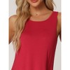 cheibear Women's Sleeveless Round Neck Tank Dress Sleepwear with Pockets - 4 of 4