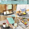 Hachikiko Large Expandable Sink Organizer - Black Retractable Storage Basket with Drain Holes for Sponges, Soap & Cleaning Supplies - 3 of 4