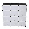 7-Tier Modular Shoe Rack, ABS/Steel Cube Storage w/ Doors, Black+White - 4 of 4