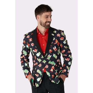 OppoSuits Men's Halloween Costume Piece - Zombie Survivor Suit - Slim Fit - Grey - Includes Blazer and Tie - Size - 1 of 4