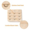 Allegra K Women's 3 Hook 3 Row Stretchy Bra Strap Extenders Hooks Bra Band - 4 of 4