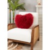 Saro Lifestyle Lush and Luxe Heart-Shaped Mongolian Lamb Fur Poly Filled Throw Pillow - image 3 of 3