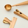 3pc Stainless Steel Coffee Scoop and Clips Copper Finish - Hearth & Hand™ with Magnolia - 3 of 3