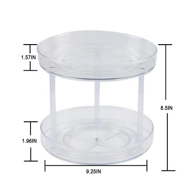 LunaLulinlk 2 Tier Lazy Susan Turntable Spice Rack Organizer for Kitchen Cabinet, Decorative Trays for Cupboard, Pantry