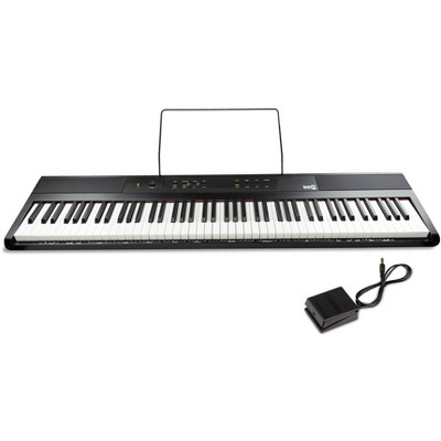 RockJam 88 Key Digital Piano Keyboard Piano with Full Size Semi-Weighted  Keys, Power Supply, Sheet Music Stand, Piano Note Stickers & Simply Piano  Lessons : : Musical Instruments & DJ