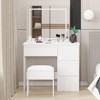 Vanity Desk, Makeup Vanity Desk with Touch Light Mirror and Power Outlet - 2 of 4