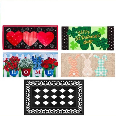 Evergreen Flag Sassafras Doormat Cheerful Spring Summer Holidays - Easter July Fourth St Patricks Day and Valentines Day - Set of 5