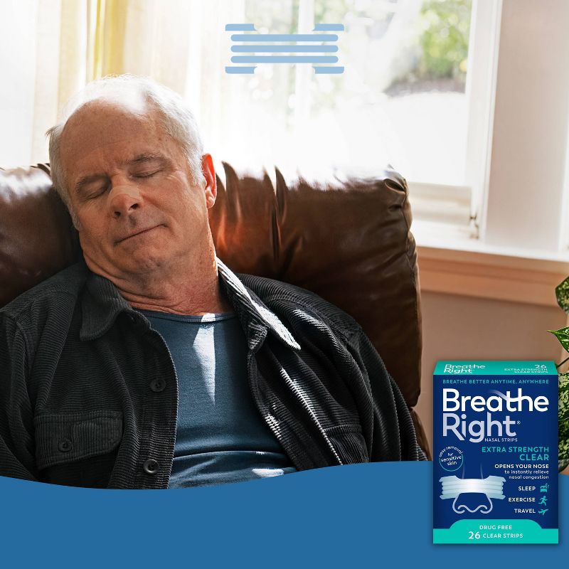 Breathe Right Extra Strength Drug-Free Clear Nasal Strips, 5 of 11