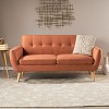 NicBex Loveseat Sofa Button Tufted Upholstered Love Seat Couches Mid Century Modern 2 Seater Sofa Couch with Wood Legs for Bedroom,Living Room - 4 of 4